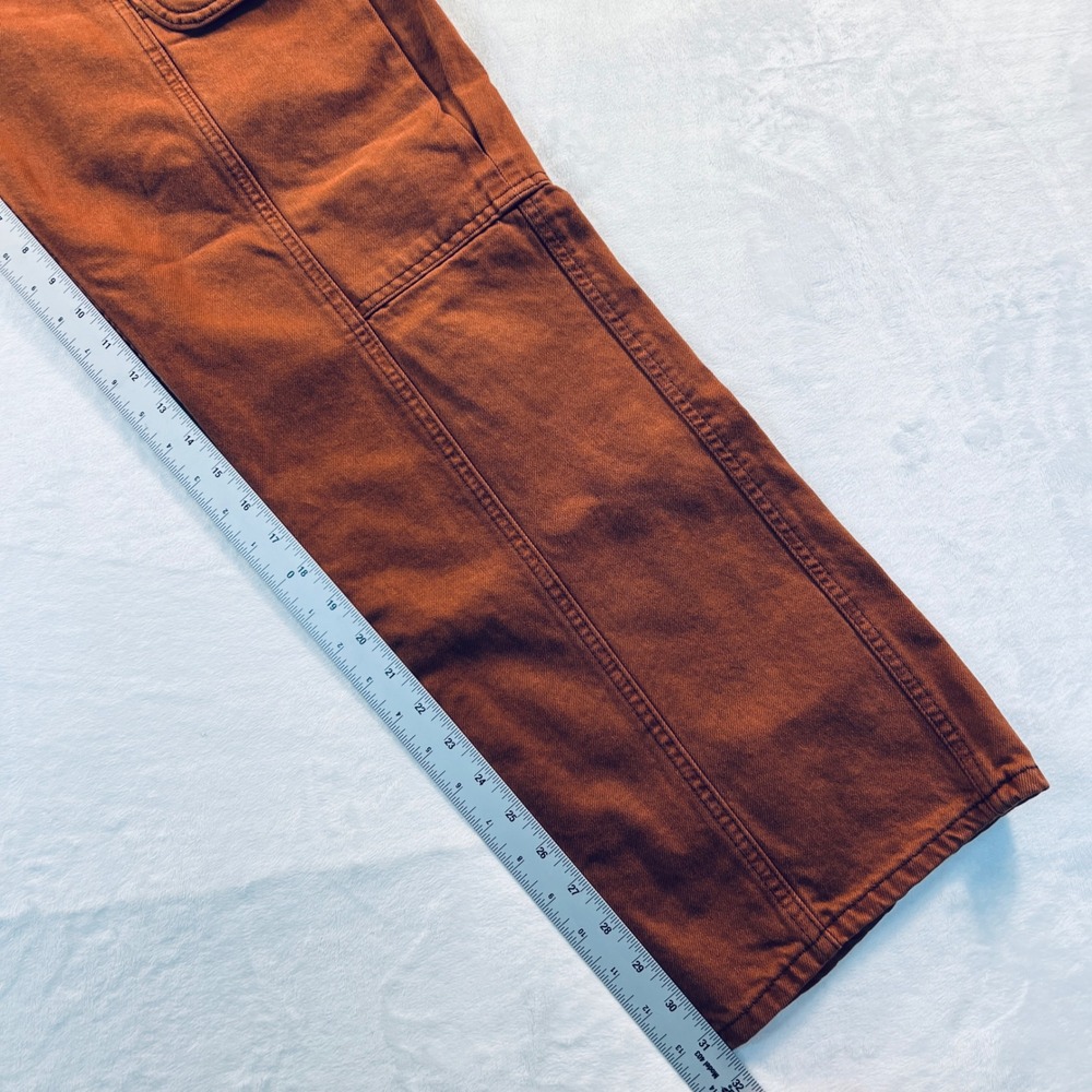 BDG Urban Outfitters Rust Orange Cargo Pants High Waisted Straight Leg Size 28 - Picture 7 of 8